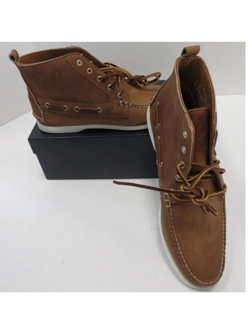 Ralph Lauren Boots 11 D Tan Telford Chukka Leather Lace Up USA Made